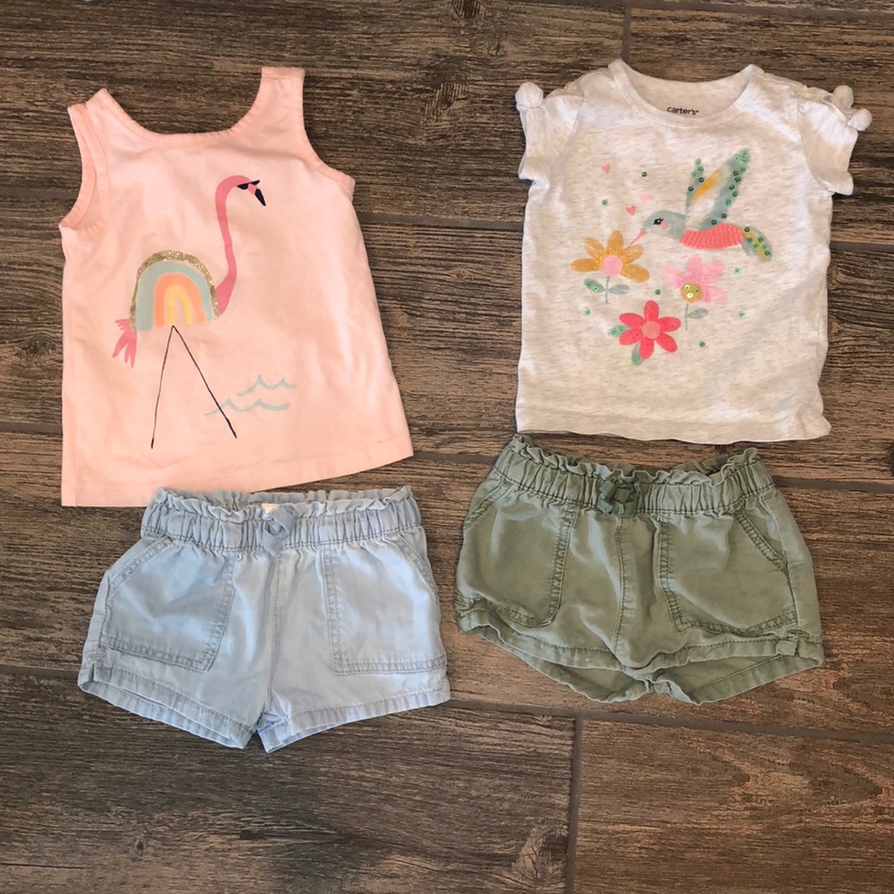 2 adorable baby girl outfits (Osh Kosh& Carter’s)